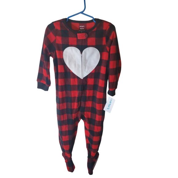 Carter's 2T Fleece Footed One Piece Pajama, NWT - Picture 1 of 6
